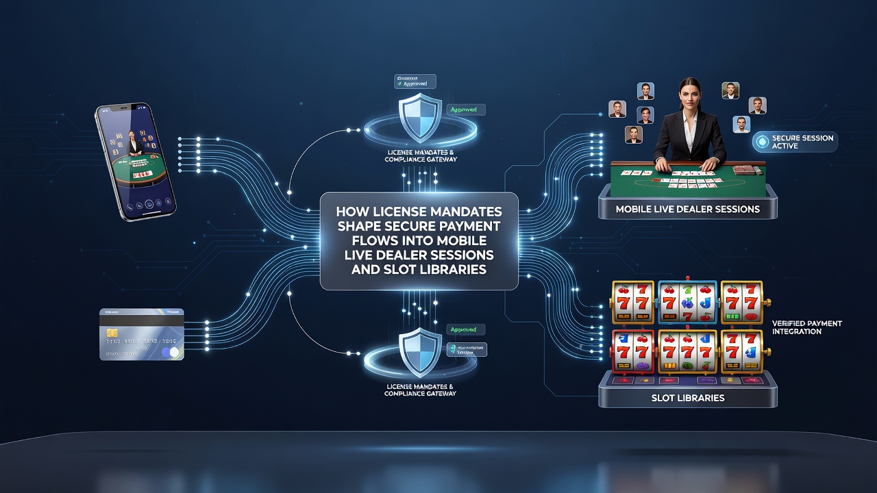 Mobile live dealer tables connected to compliant payment systems under licensing rules